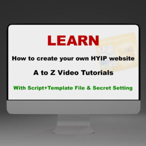 Learn Complete Hyip Building Course in English